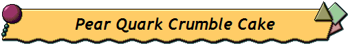Pear Quark Crumble Cake